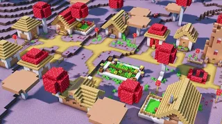 Esta es la ALDEA SECRETA de la ISLA CHAMPIÑON de MINECRAFT! 🍄