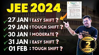 JEE Mains 2024: Easy, Moderate  & Tough Exam Shifts😱 | Harsh Priyam Sir @VedantuMath