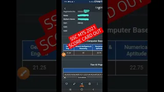 SSC MTS SCORE CARD OUT || CHECK SSC MTS SCORE CARD || SSC MTS RESULT OUT ||#studywithamir
