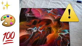 Как исправить акриловую заливку/ Correcting Acrylic pouring.