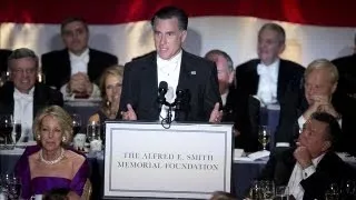 Romney Regales Crowd at Al Smith Dinner