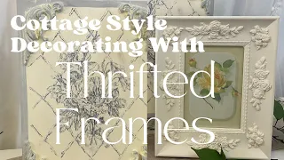 Cottage Style Decorating Using IOD Stamps and Thrifted Picture Frames