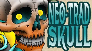 HOW TO DRAW A SKULL: NEO-TRADITIONAL TATTOO DESIGN