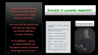 Success is counted sweetest by those who never succeed | Poem by 'Emily Dickinson' | Explanation