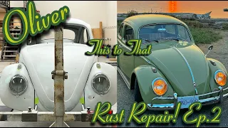 How I Prepped My 1960 VW Beetle For Painting And Made A Home Made Paint Booth! (Body Repair Ep.2)