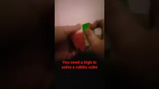 If you want to solve a rubiks get a high IQ