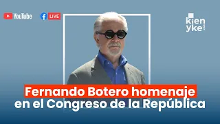 En vivo | Fernando Botero homenaje en el Congreso de la República