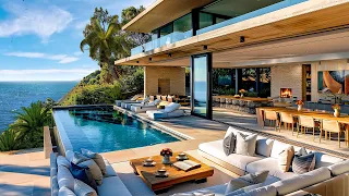 Soft Seaside Jazz Music - Relaxing Bossa Nova with Luxury Villa - Gentle Jazz Music in the Morning