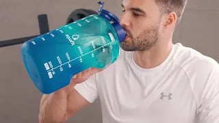 AQUAFIT 1 Gallon Water Bottle With Times To Drink – 128 oz Water Bottle With Straw