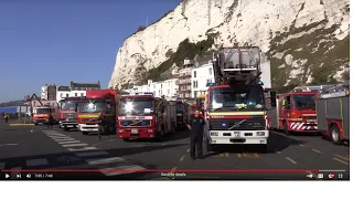 UK's biggest fire convoy leaves to provide vehicles, kit and equipment to Ukraine