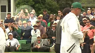 'Tiger, I'm open!' Tiger Woods fan catches souvenir at the Masters