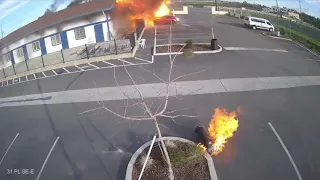 Surveillance footage from a Sacramento-area Sikh temple shows a January propane explosion