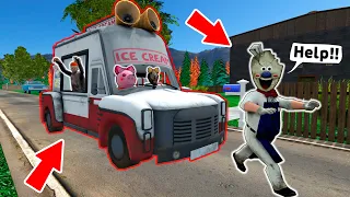 Baby Granny, Piggy, Grandpa vs Ice Scream Machine - funny horror school animation (p.15)