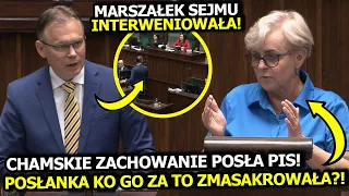 CHAMSKIE ZACHOWANIE POSŁA PIS! MARSZAŁEK MUSIAŁA GO USPOKAJAĆ! PÓŹNIEJ ZOSTAŁ ZAORANY Z MÓWNICY!