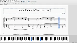 Beyer Nº16 Exercise/Basic Melody - Piano Tutorial