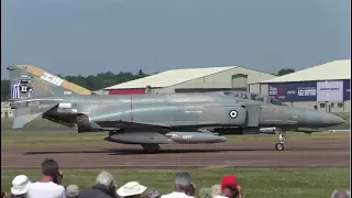 Awesome Hellenic Air Force F-4 Phantom Departures at RIAT 17