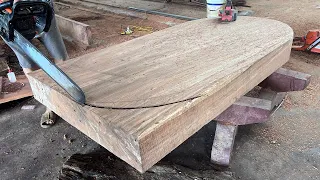 Woodworking Projects For The Dining Table Extremely Large From Monolithic & Rare HardWood