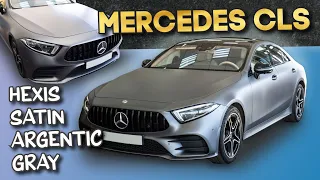 Mercedes CLS - Серый матовый / Оклейка в виниловую пленку Hexis Satin Argentic Gray