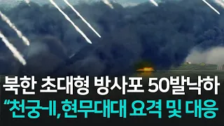 북한 초대형 600mm 방사포 휴전선 넘어 서해 타격시도, 천궁-ll, 현무 미사일대대 즉각 대응 l 한국 vs 북한 국지전 시뮬레이션