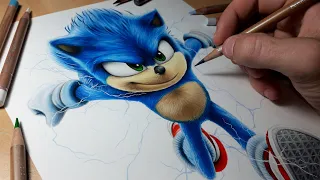 Drawing Sonic (Movie 2020) • Time Lapse