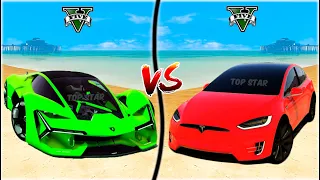 Lamborghini Terzo vs Tesla Model X | GTA 5