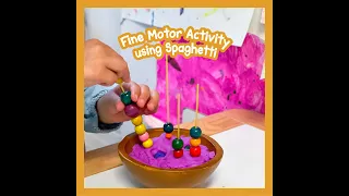 Activity with Beads, Spaghetti, and Play Dough!