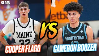 COOPER FLAGG VS CAMERON BOOZER 👀🚨 | NBA Scouts Watch The Top 2 Players at Nike EYBL's Peach Jam 🍑