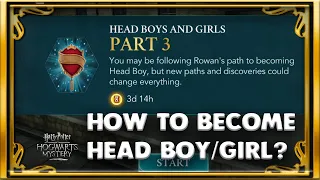 HOW DO YOU BECOME HEADBOY/GIRL? SIDE QUEST PT3 - Harry potter: Hogwarts Mystery