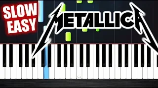 Metallica - Nothing Else Matters - SLOW EASY Piano Tutorial by PlutaX