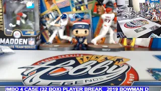 CASE #3 of 4 --- 2019 BOWMAN DRAFT JUMBO 4 CASE (32 BOX) PLAYER BREAK eBay 01/21/20