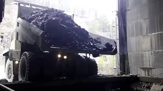 разгрузка БЕЛаЗ 50 тонн