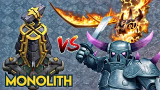 Max Monolith VS All troops ☄️ | Clash of funz #clashofclans #th16 #monolith #alltroops