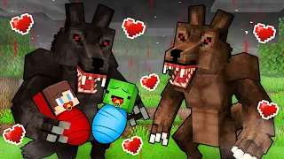 JJ and Mikey Were Adopted By WEREWOLF FAMILY in Minecraft! - Maizen