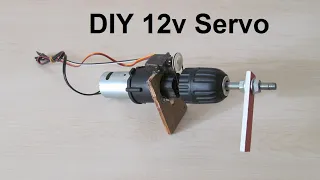 Güçlü Servo Yapımı / 12V / DIY Powerful Servo - Using Drill Motor As Servo