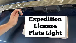 How To Change A 2018 - 2021 Ford Expedition License Plate Light Bulb - Remove Replace Replacement