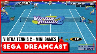 Virtua Tennis 2 World Tour Mini / Training Games - All Cleared - Sega Dreamcast - Gameplay - HD