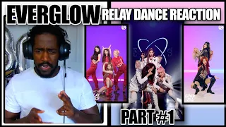 PRO DANCER REACTS  TO EVERGLOW RELAY DANCES | [릴레이댄스] EVERGLOW(에버글로우) - DUN DUN + ADIOS + LA DI DA