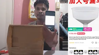 Unboxing Big plastic funnel from Lazada