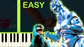 GODZILLA VS. MECHAGODZILLA 2 THEME - EASY Piano Tutorial