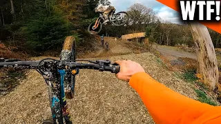 THIS HUGE DOWNHILL JUMP TRACK TOOK A YEAR TO BUILD AND IS INSANE!!