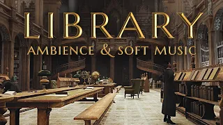 Relaxing in the Library 📚 Ambience & Soft Music | Hogwarts Legacy