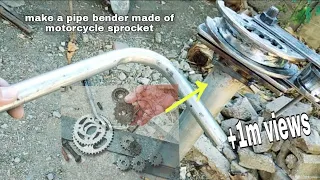 make a pipe bender made of motorcycle sprocket unique idea welding project.