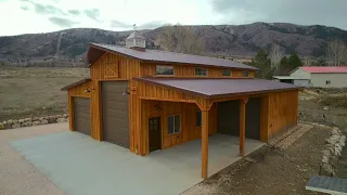 Beautiful cedar board and batten pole barn in Liberty, UT