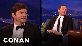 Jon Cryer and Ashton Kutcher On Kissing Each Other | CONAN on TBS