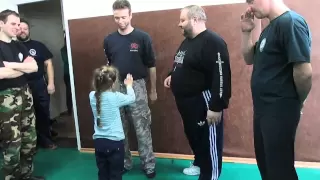 Mikhail Ryabko explains a Systema sensitivity exercise. Russian Martial Art Systema.