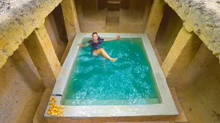 Full Video GIRL LIVE OFF GRID Built The Most Amazing Underground Swimming Pool Villa
