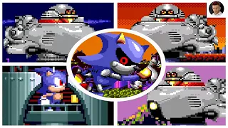 Metal Sonic Hyperdrive (Sonic Rom Hack) All Bosses + Ending (NO DAMAGE)