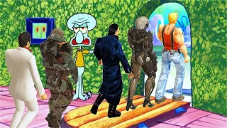 Squidward kicks every badass character out of his house