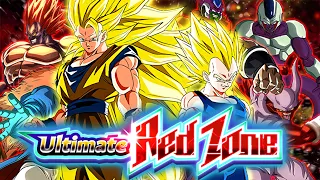 55% LINK LEVEL 10 LR SSJ3 GOKU & SSJ2 VEGETA VS RED ZONE BROLY (DBZ: DOKKAN BATTLE)