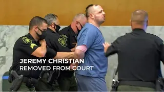 Jeremy Christian removed from sentencing hearing (WARNING: Extremely graphic language)